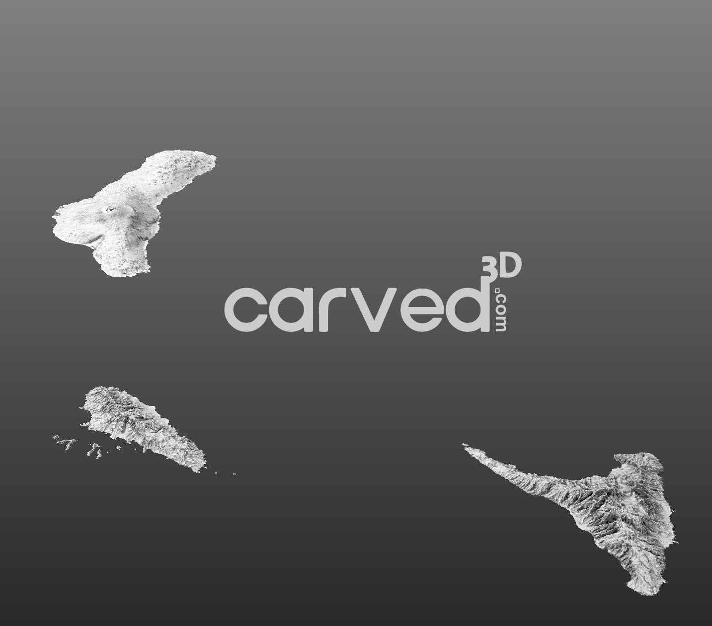 Comoros topographical 3D STL High Quality HD model