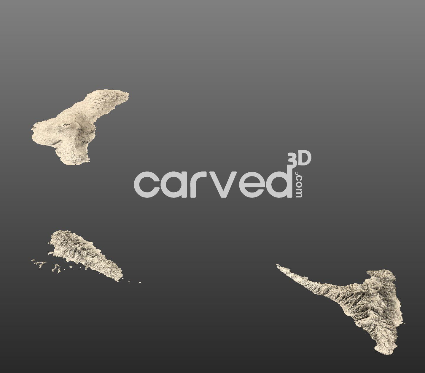 Comoros topographical 3D STL High Quality HD model