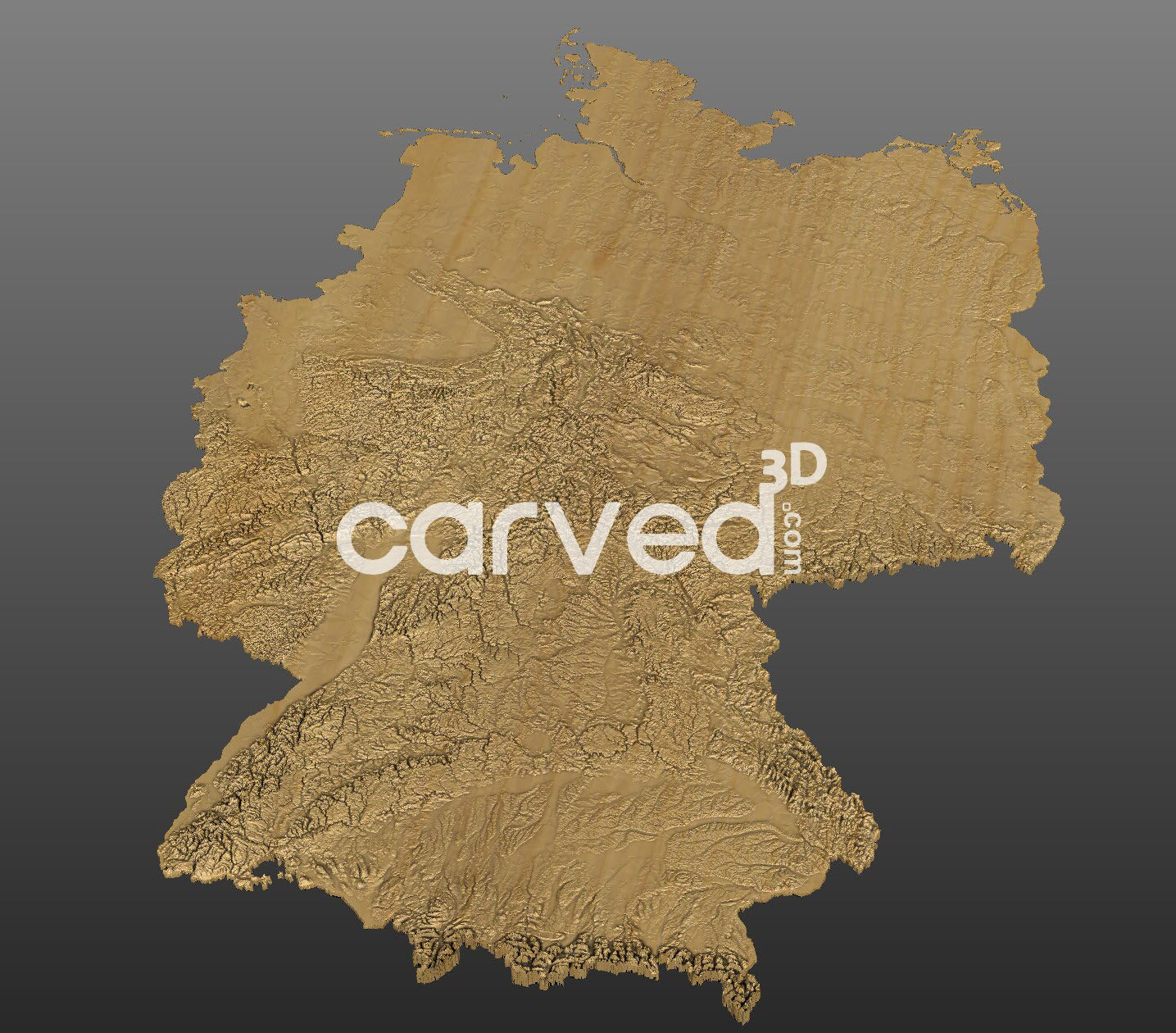 Germany topographical 3D STL High Quality HD model