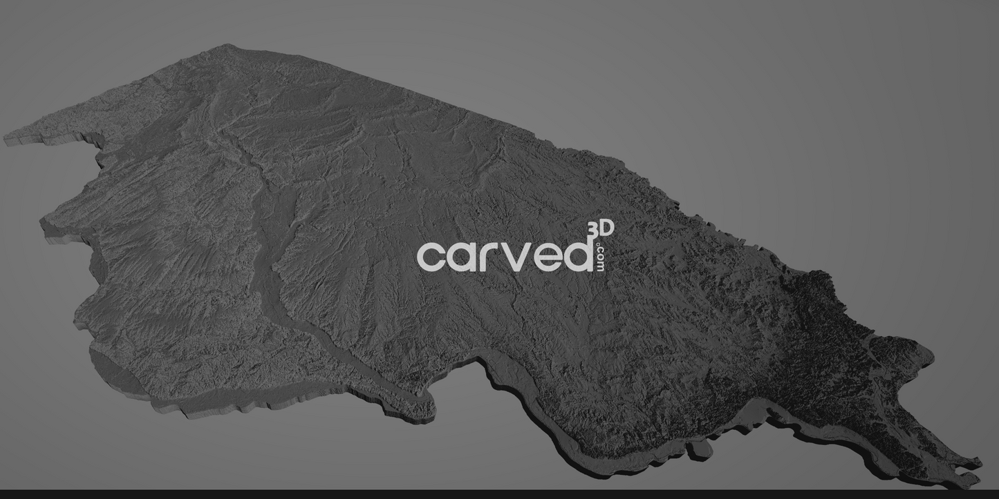 Illinois USA topographical 3D STL High Quality HD model