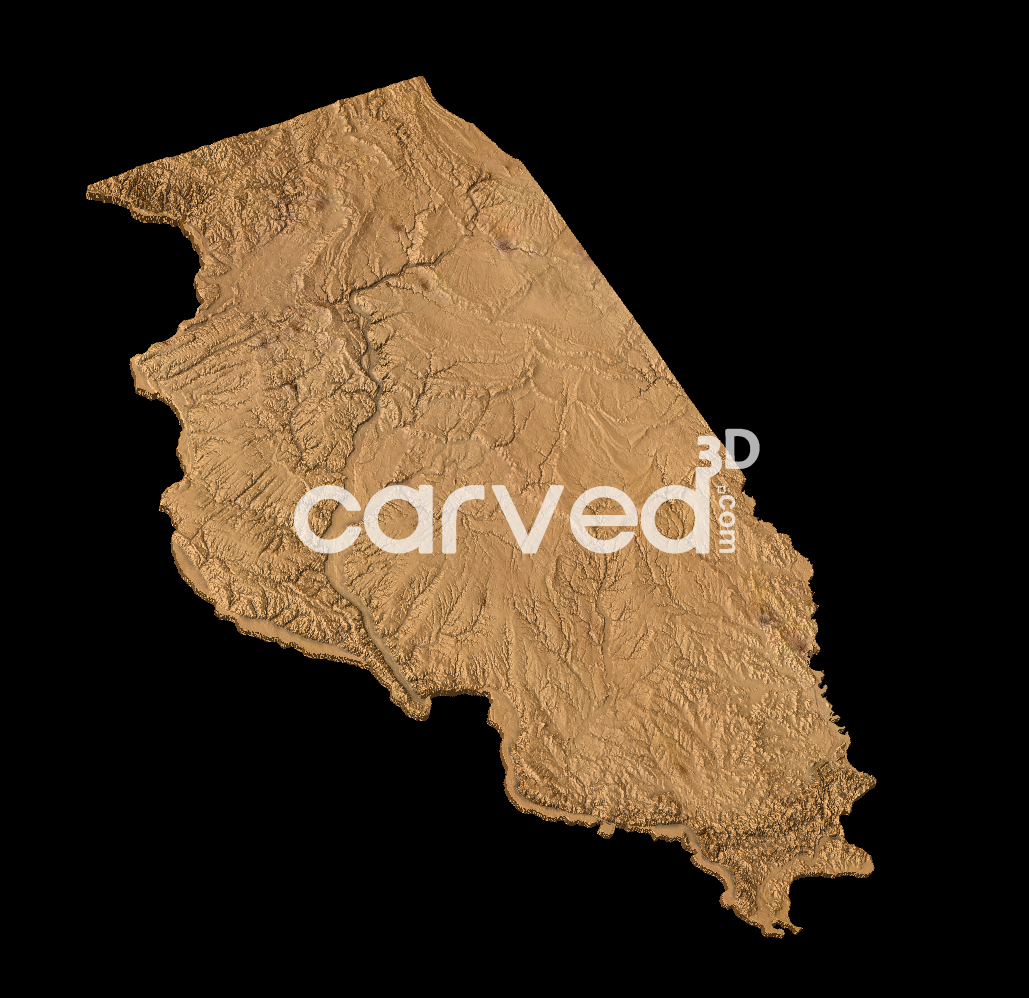 Illinois USA topographical 3D STL High Quality HD model