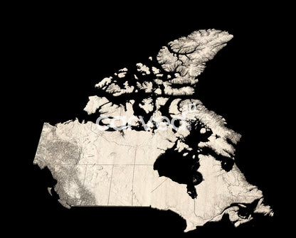 +Canada + Provinces (PACK)| CNC Topographical 3D model High Quality HD STL