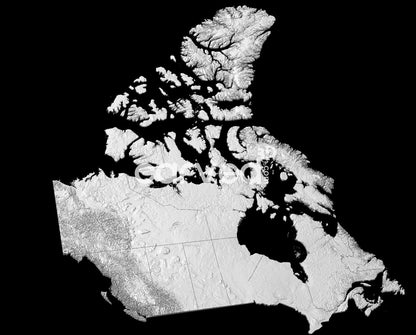 +Canada + Provinces (PACK)| CNC Topographical 3D model High Quality HD STL