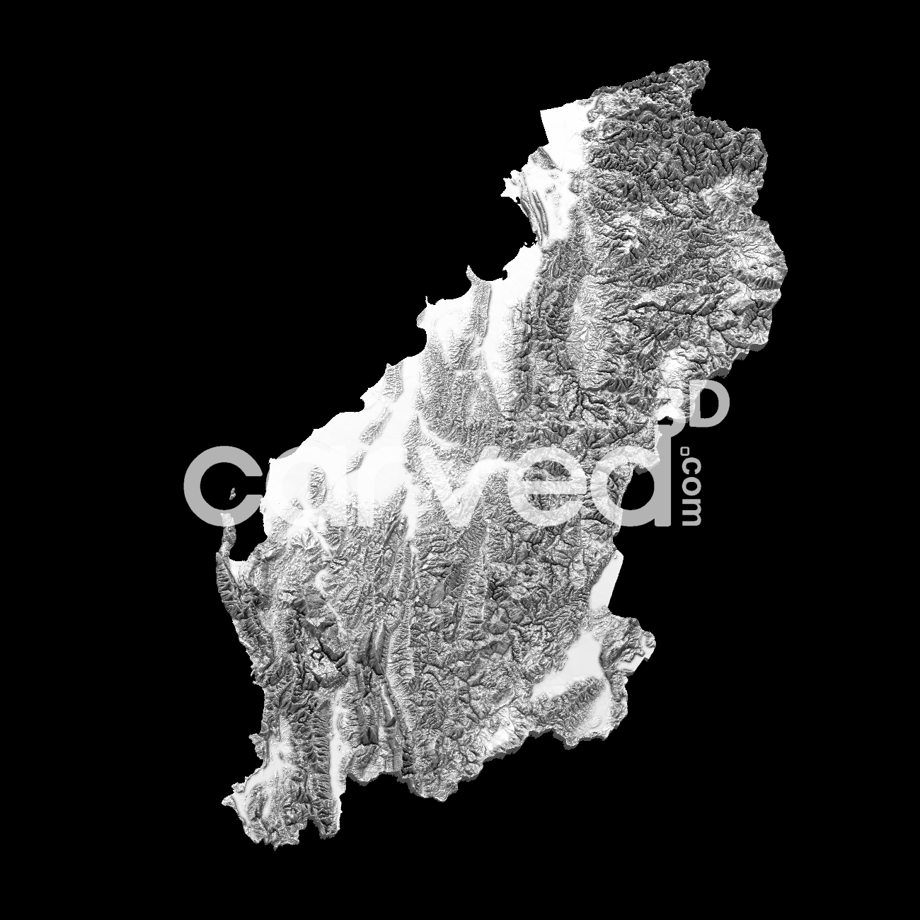 Albania | CNC Topographical 3D model High Quality HD STL