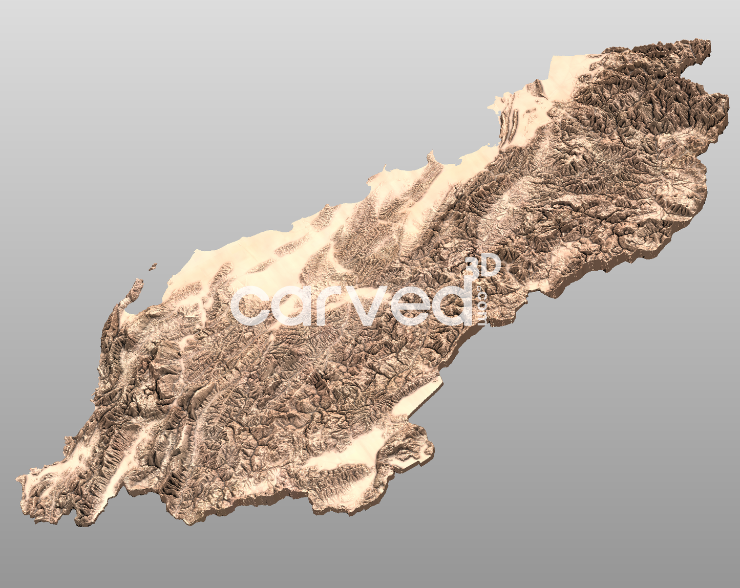 Albania | CNC Topographical 3D model High Quality HD STL