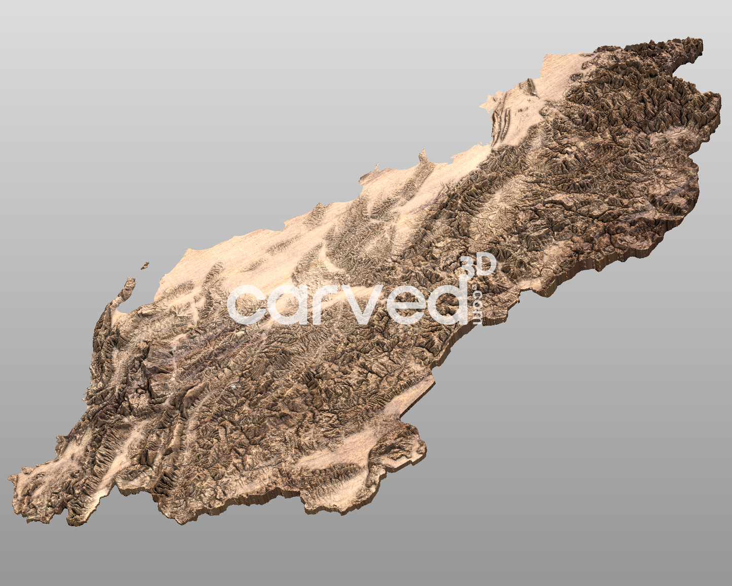 Albania | CNC Topographical 3D model High Quality HD STL