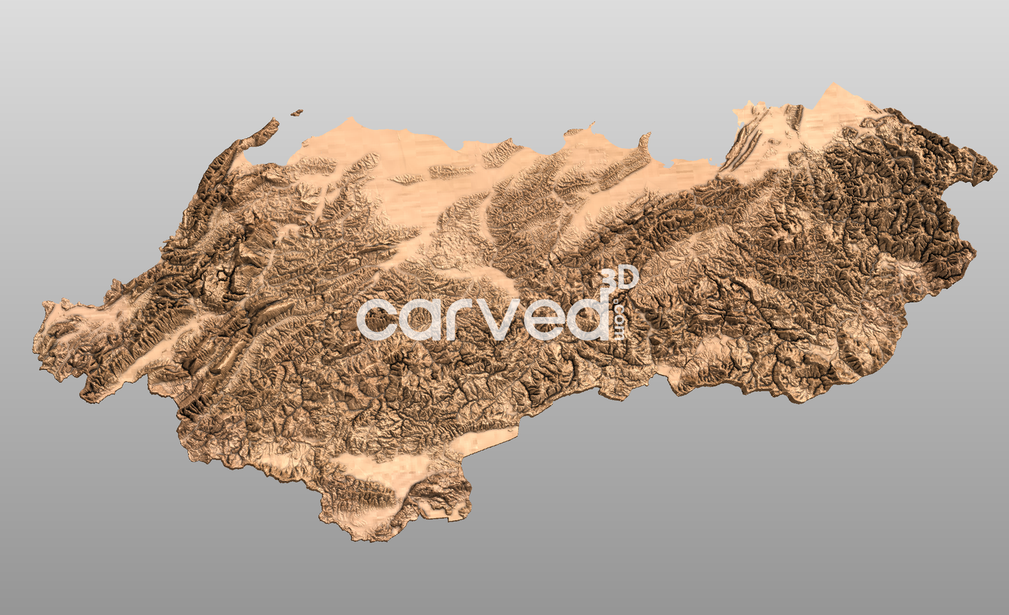 Albania | CNC Topographical 3D model High Quality HD STL