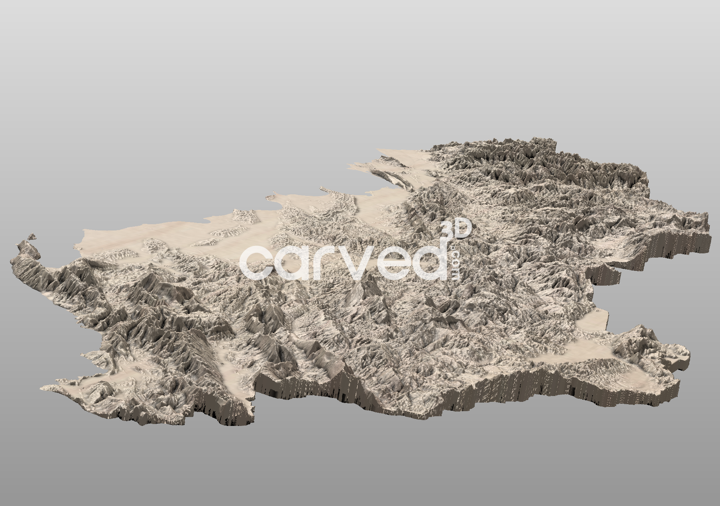 Albania | CNC Topographical 3D model High Quality HD STL