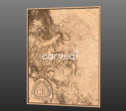 Continental Divide Trail topographical 3D STL High Quality HD model