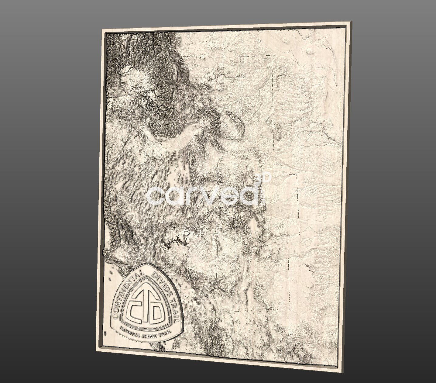 Continental Divide Trail topographical 3D STL High Quality HD model