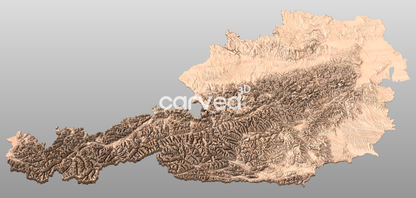 Austria | CNC Topographical 3D model High Quality HD STL