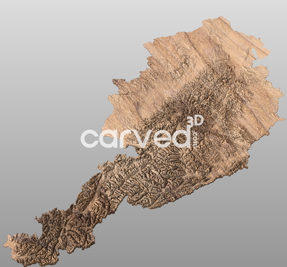 Austria | CNC Topographical 3D model High Quality HD STL