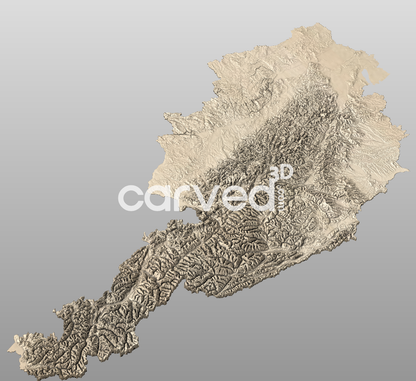 Austria | CNC Topographical 3D model High Quality HD STL