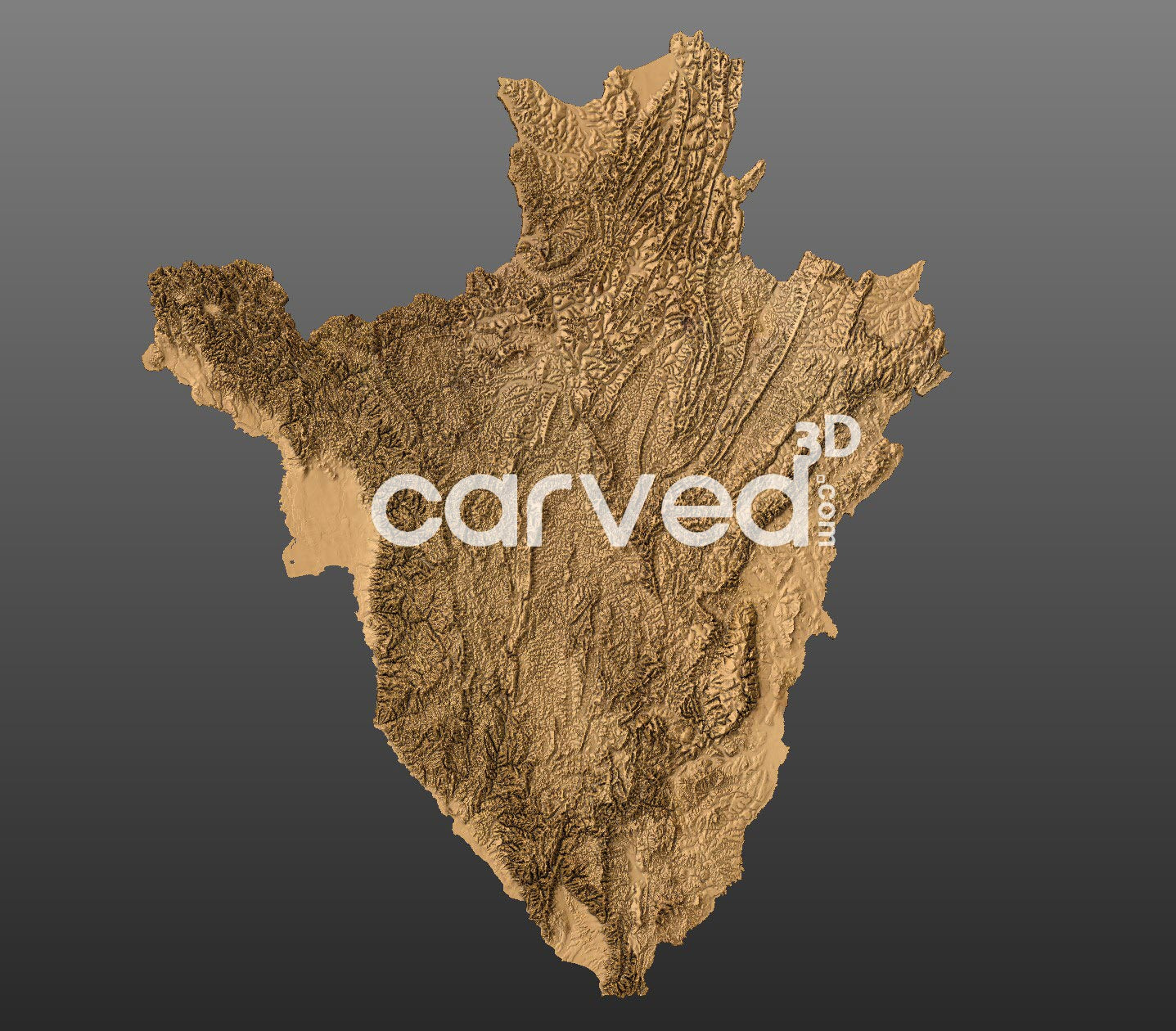 Burundi | CNC Topographical 3D model High Quality HD STL