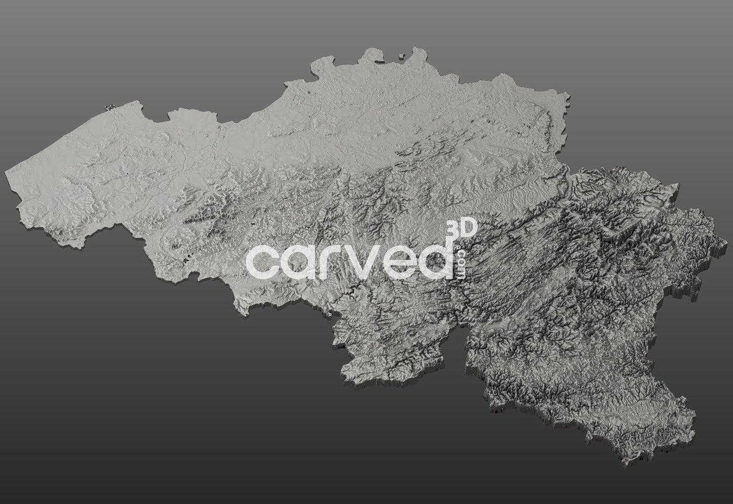 Belgium | CNC Topographical 3D model High Quality HD STL