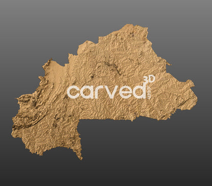 Burkina Faso | CNC Topographical 3D model High Quality HD STL