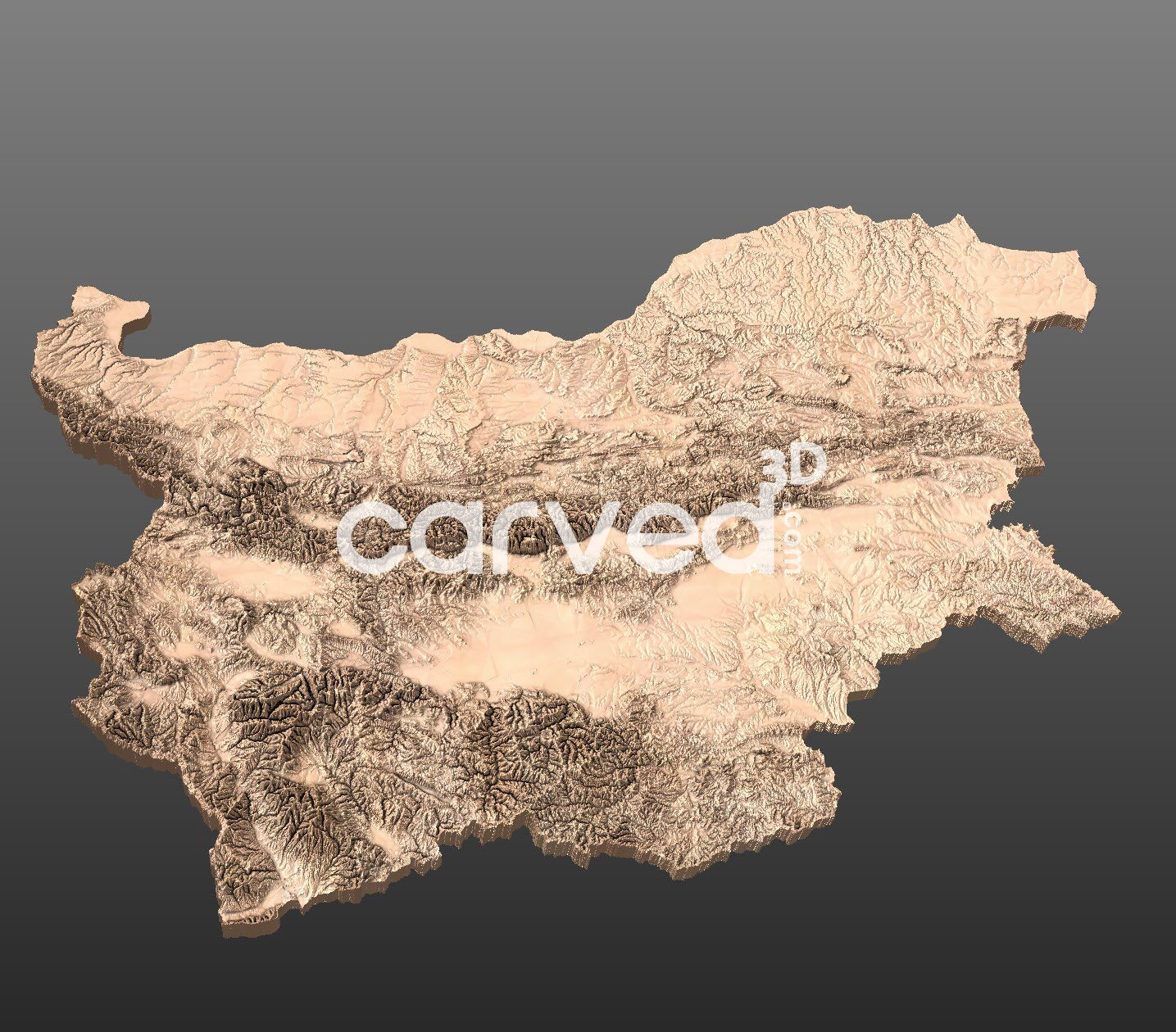 Bulgaria | CNC Topographical 3D model High Quality HD STL