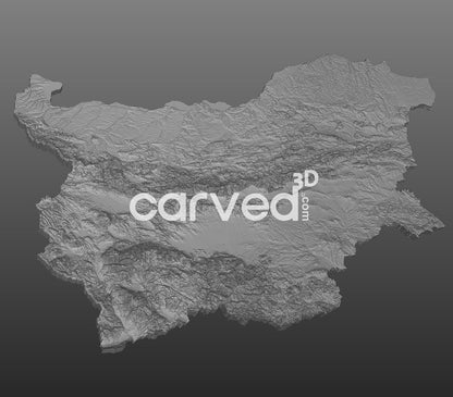 Bulgaria | CNC Topographical 3D model High Quality HD STL