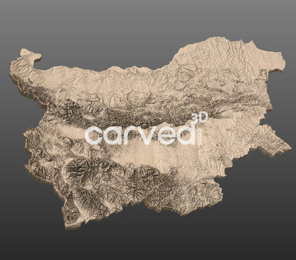 Bulgaria | CNC Topographical 3D model High Quality HD STL