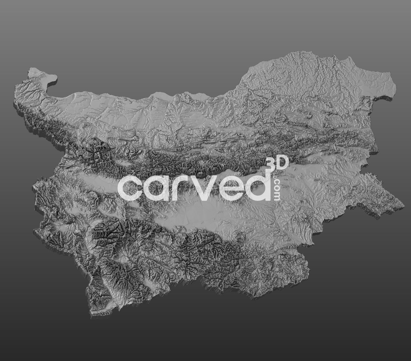 Bulgaria | CNC Topographical 3D model High Quality HD STL