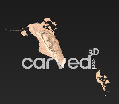 Bahrain | CNC Topographical 3D model High Quality HD STL