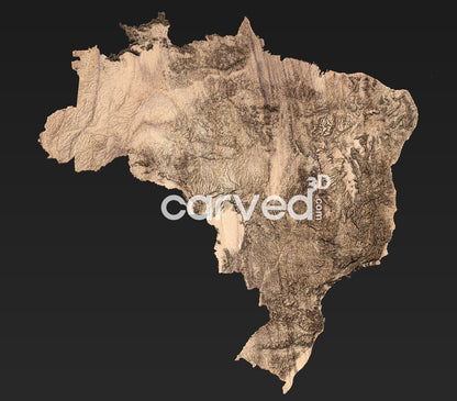 Brazil | CNC Topographical 3D model High Quality HD STL