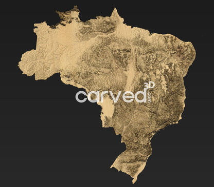 Brazil | CNC Topographical 3D model High Quality HD STL