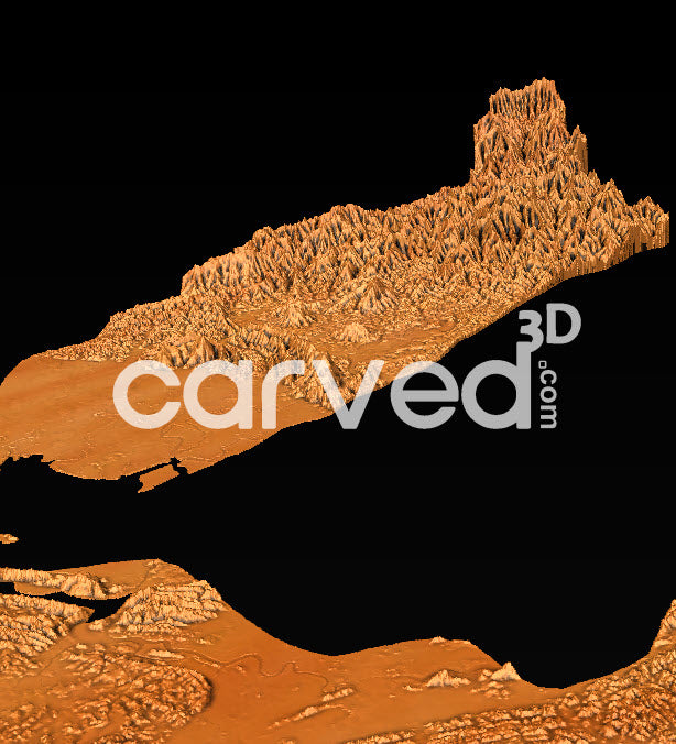 Brunei Darussalam | CNC Topographical 3D model High Quality HD STL