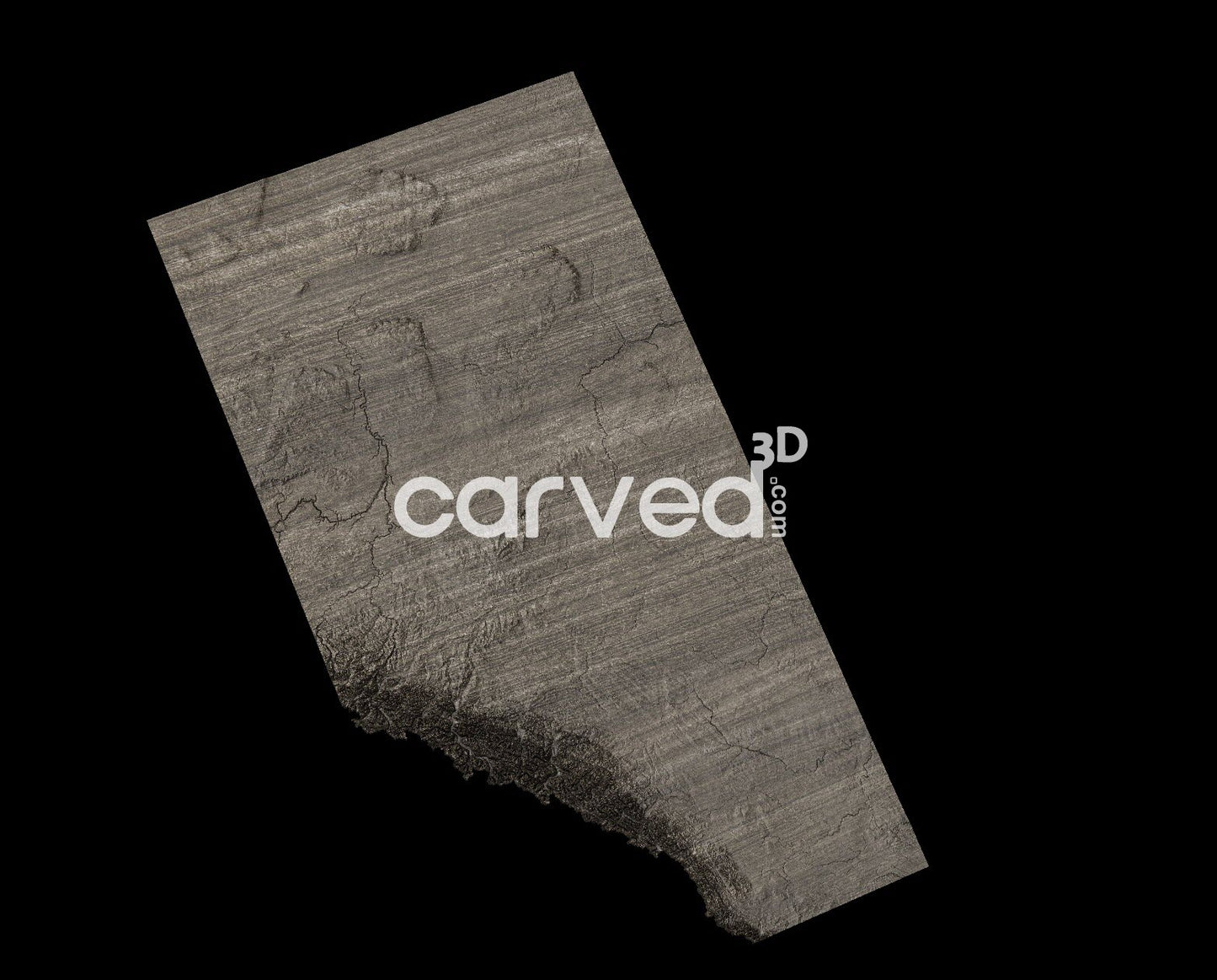 Alberta, CA | CNC Topographical 3D model High Quality HD STL