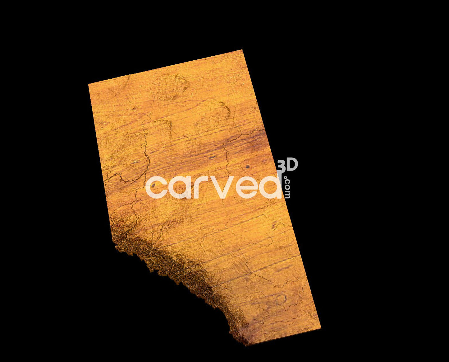 Alberta, CA | CNC Topographical 3D model High Quality HD STL