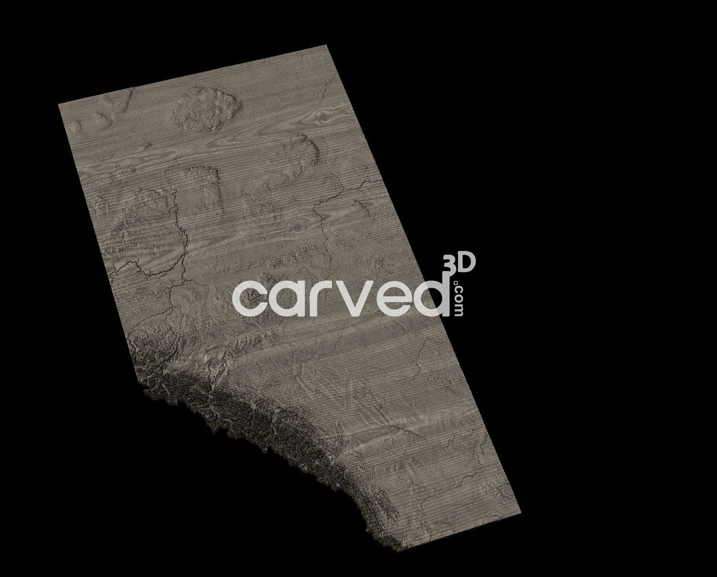 Alberta, CA | CNC Topographical 3D model High Quality HD STL