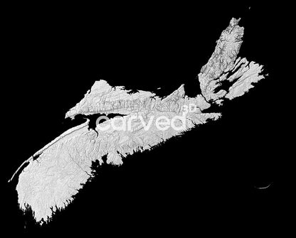 Nova Scotia topographical 3D STL High Quality HD model