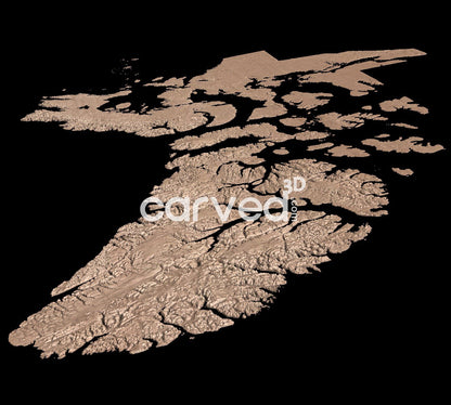 Nunavut topographical 3D STL High Quality HD model