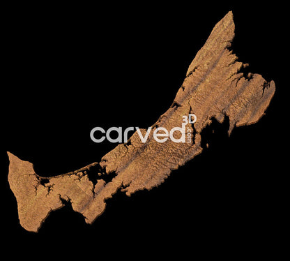 Prince Edward Island | CNC topographical 3D STL High Quality HD model