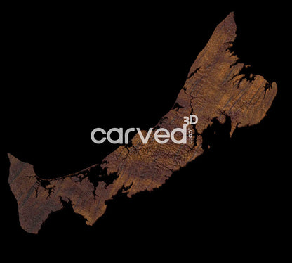 Prince Edward Island | CNC topographical 3D STL High Quality HD model