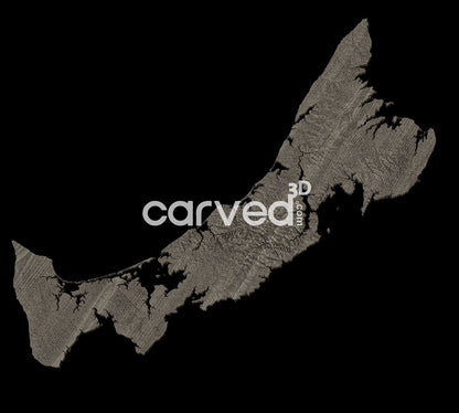 Prince Edward Island | CNC topographical 3D STL High Quality HD model