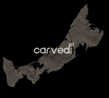 Prince Edward Island | CNC topographical 3D STL High Quality HD model