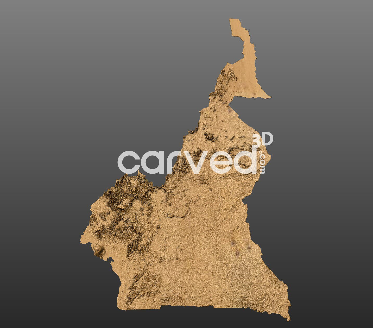 Cameroon | CNC Topographical 3D model High Quality HD STL