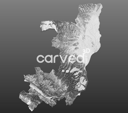 Congo CNC topographical 3D STL High Quality HD model