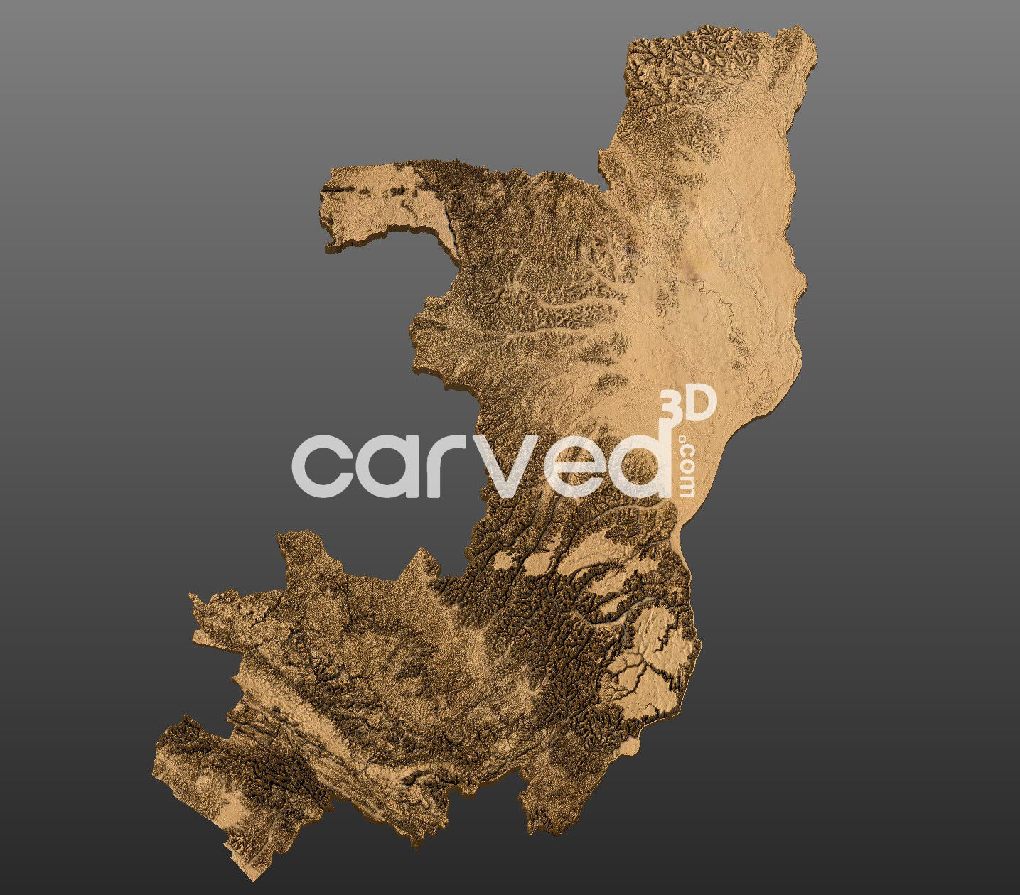 Congo CNC topographical 3D STL High Quality HD model