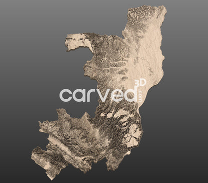 Congo CNC topographical 3D STL High Quality HD model