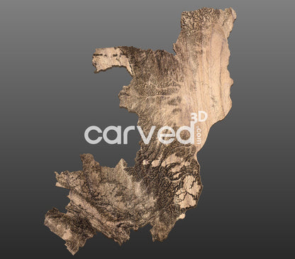 Congo CNC topographical 3D STL High Quality HD model