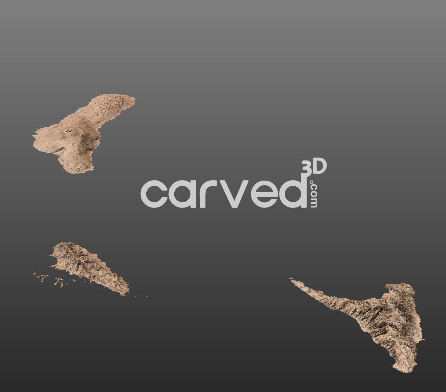 Comoros‎ topographical 3D STL High Quality HD model