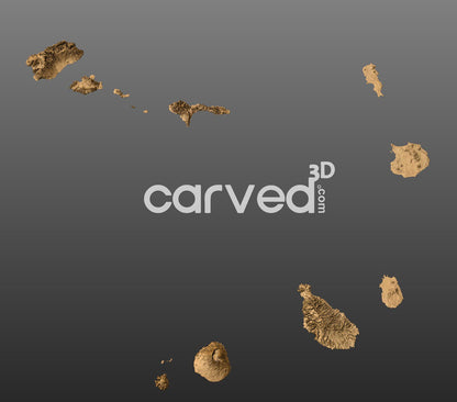 Cape Verde | CNC Topographical 3D model High Quality HD STL