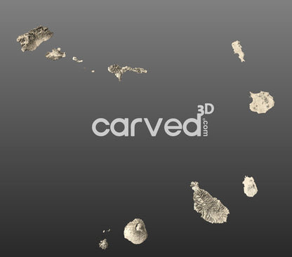 Cape Verde | CNC Topographical 3D model High Quality HD STL