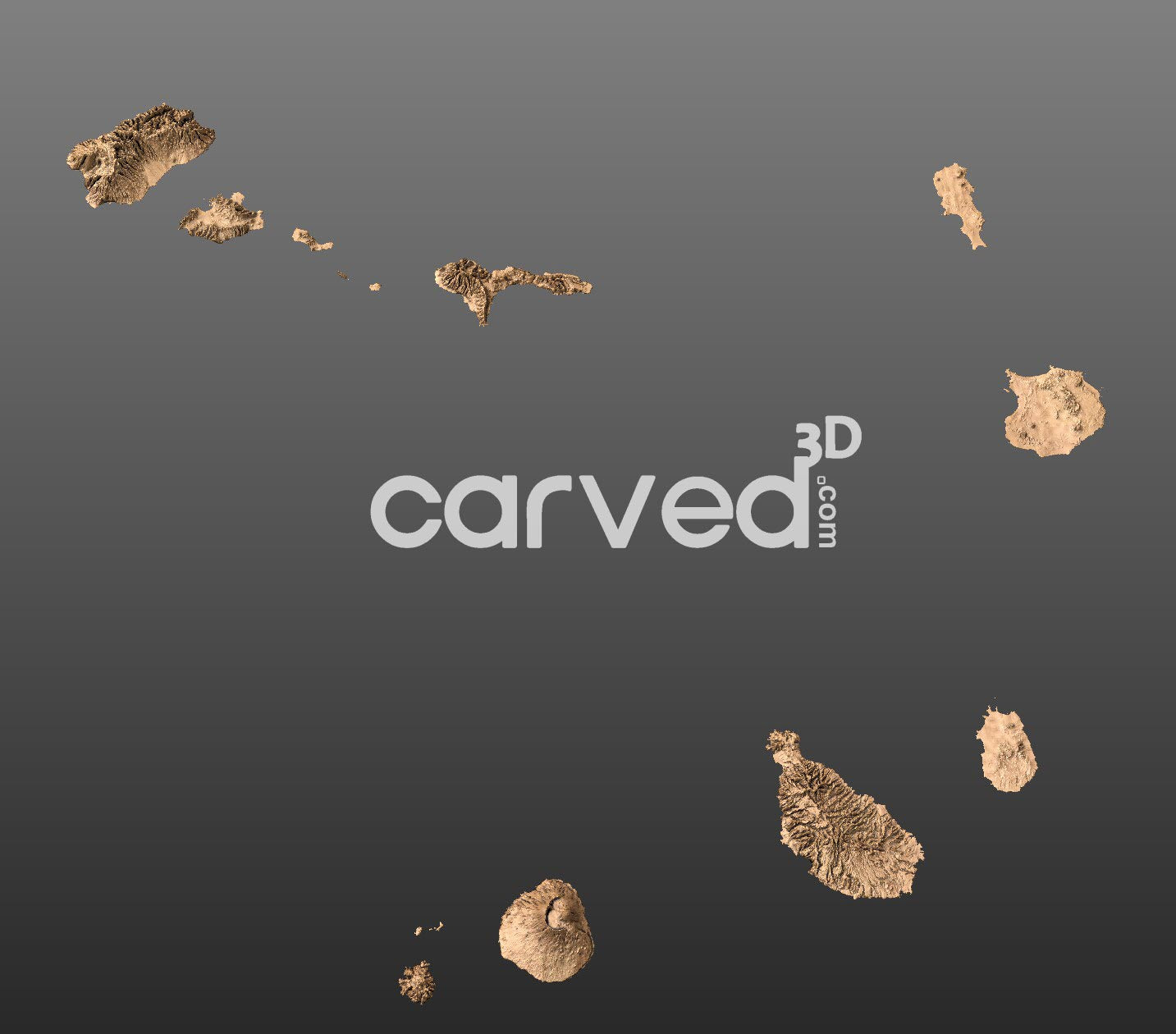 Cape Verde | CNC Topographical 3D model High Quality HD STL