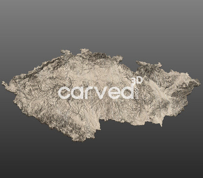 Czechia topographical 3D STL High Quality HD model