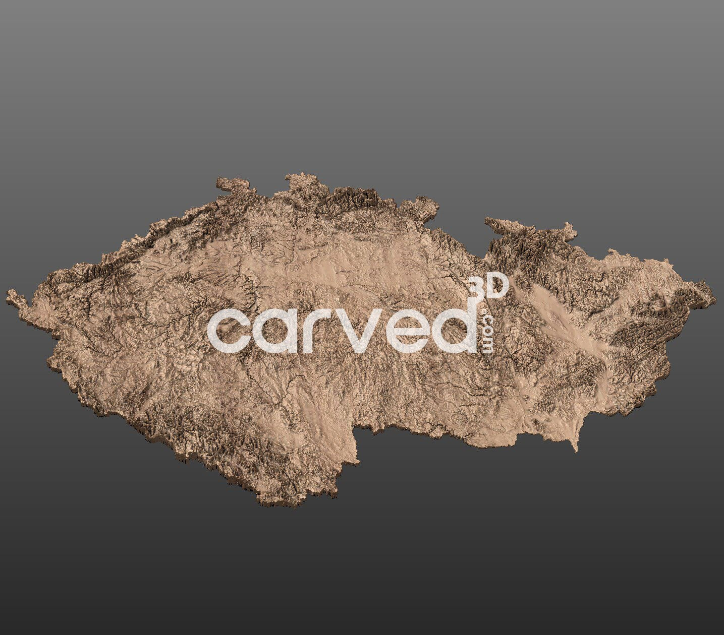 Czechia topographical 3D STL High Quality HD model