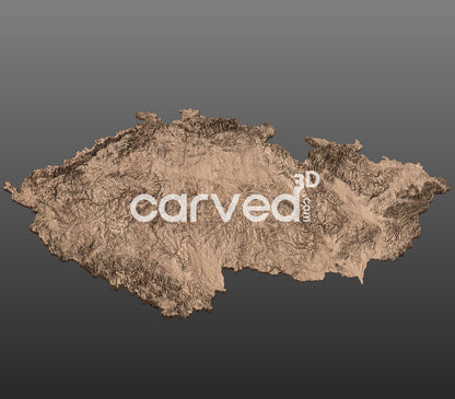 Czechia topographical 3D STL High Quality HD model