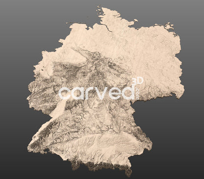 Germany topographical 3D STL High Quality HD model